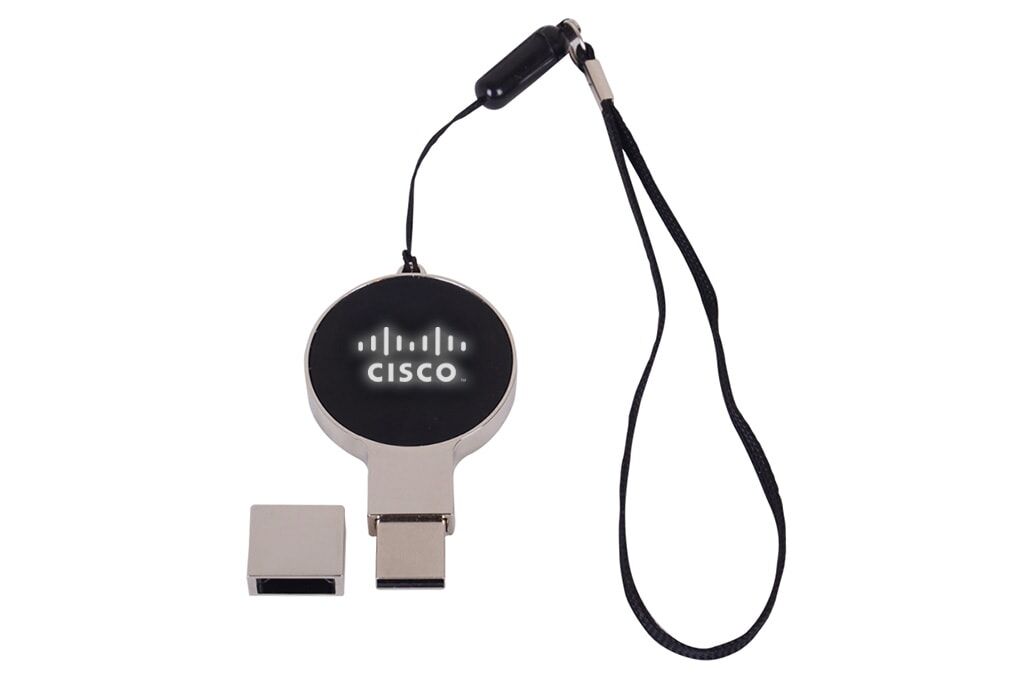 Metal LED-Illuminated Round USB Drive Metal LED-Illuminated Round USB Drive