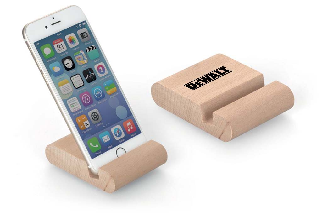 Wooden Block Desktop Phone Stand