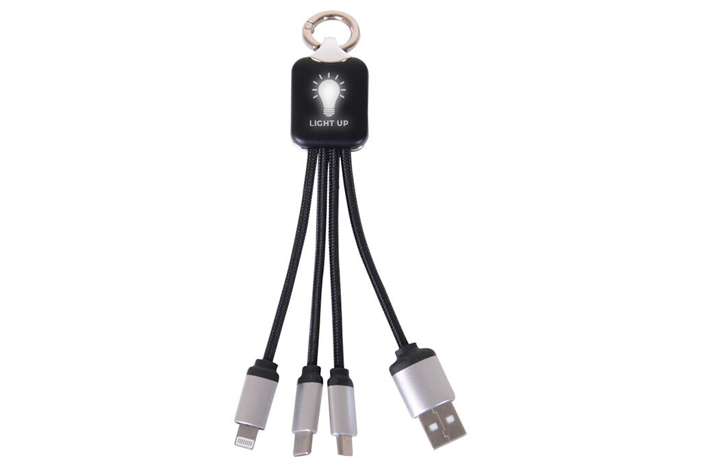 Metallic Light-Up Logo Charging Cable Metallic Light-Up Logo Charging Cable