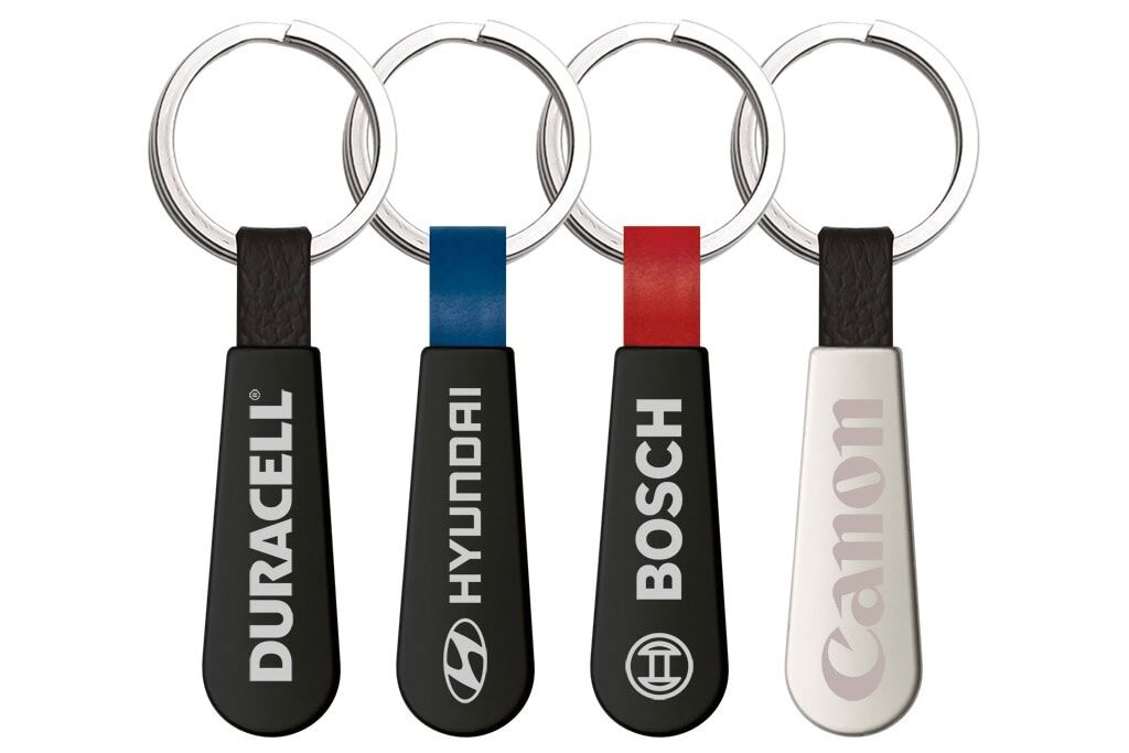 Leather And Metal Keychain